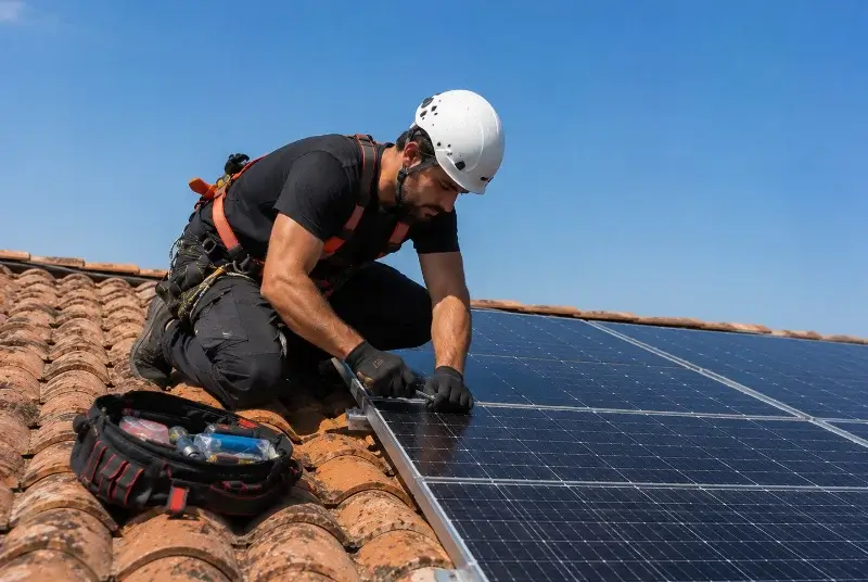 Maintenance et monitoring de panneaux solaires à Lesperon
